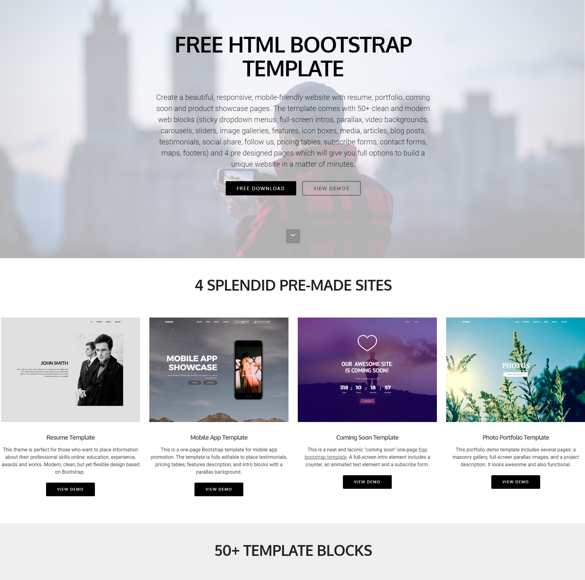 Bootstrap Html Templates Free Download – Calep.midnightpig.co For Blank Html Templates Free Download
