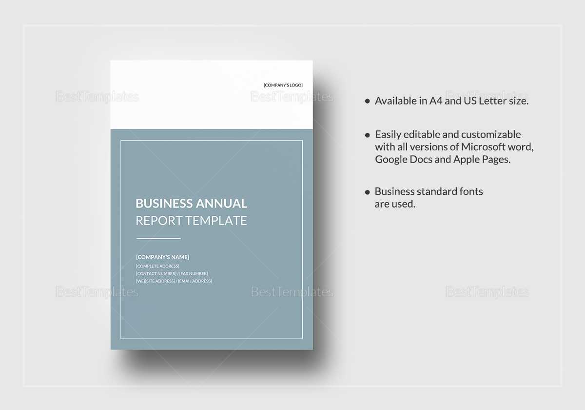 Business Annual Report Template Throughout Annual Report Word Template