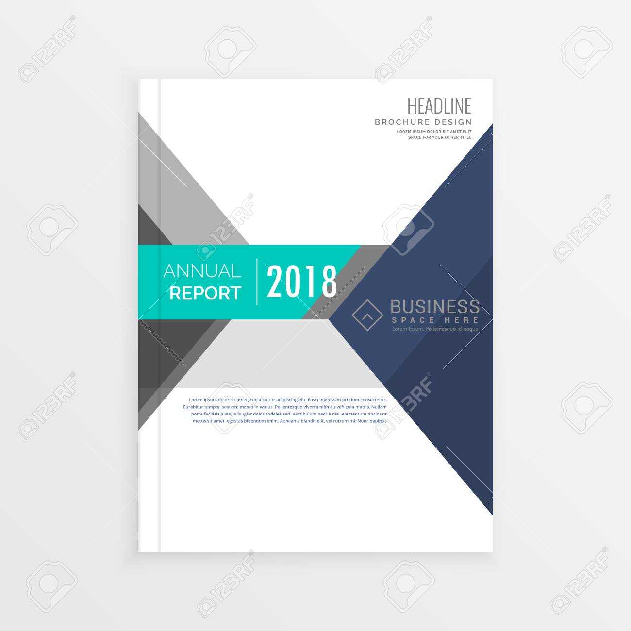 Business Brochure Template Design In Geometric Shapes, Annual.. With Regard To Technical Report Cover Page Template