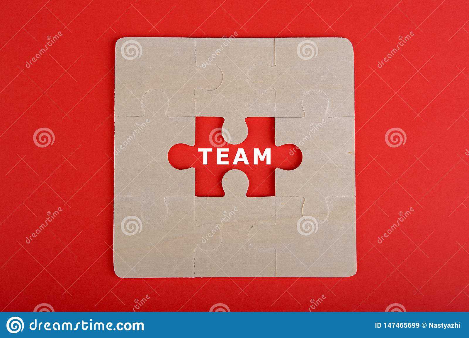 Business Concept – Team Word Written On Piece Of Jigsaw Intended For Jigsaw Puzzle Template For Word