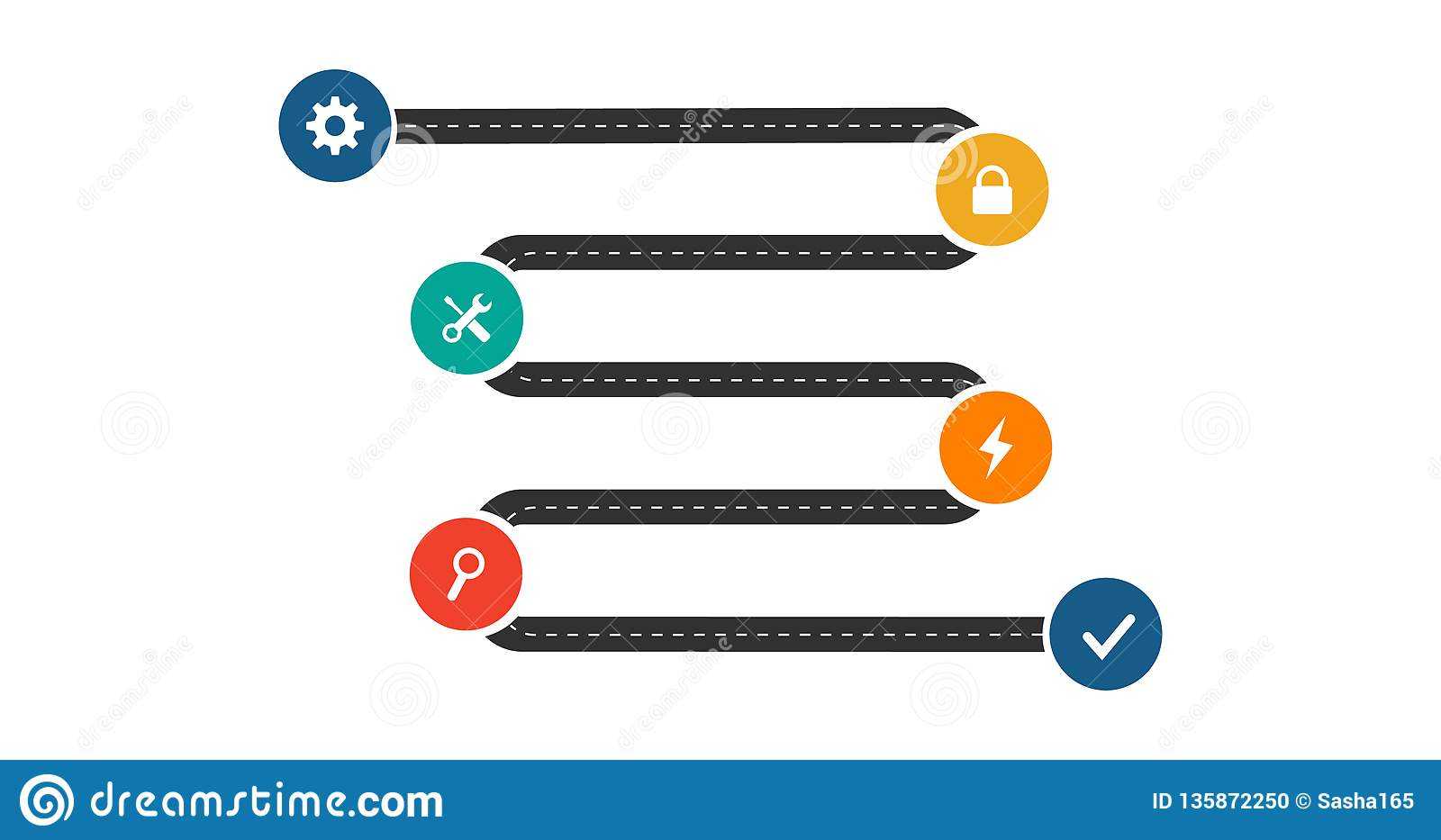 Business Road Map Timeline Infographic Template With Circles Regarding Blank Road Map Template