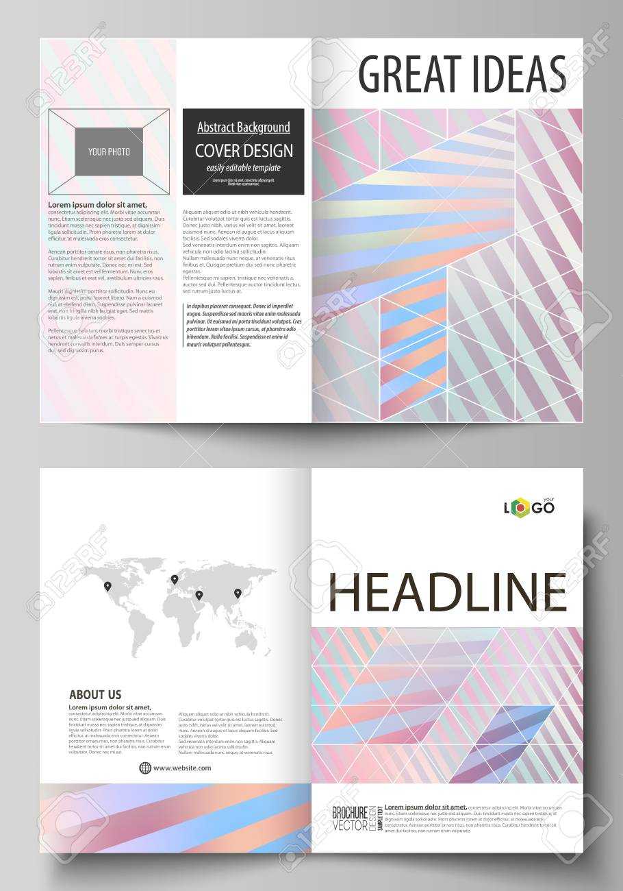 Business Templates For Bi Fold Brochure, Flyer, Booklet Or Report For Noc Report Template