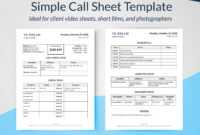 Call Sheet Template - Calep.midnightpig.co intended for Film Call Sheet Template Word