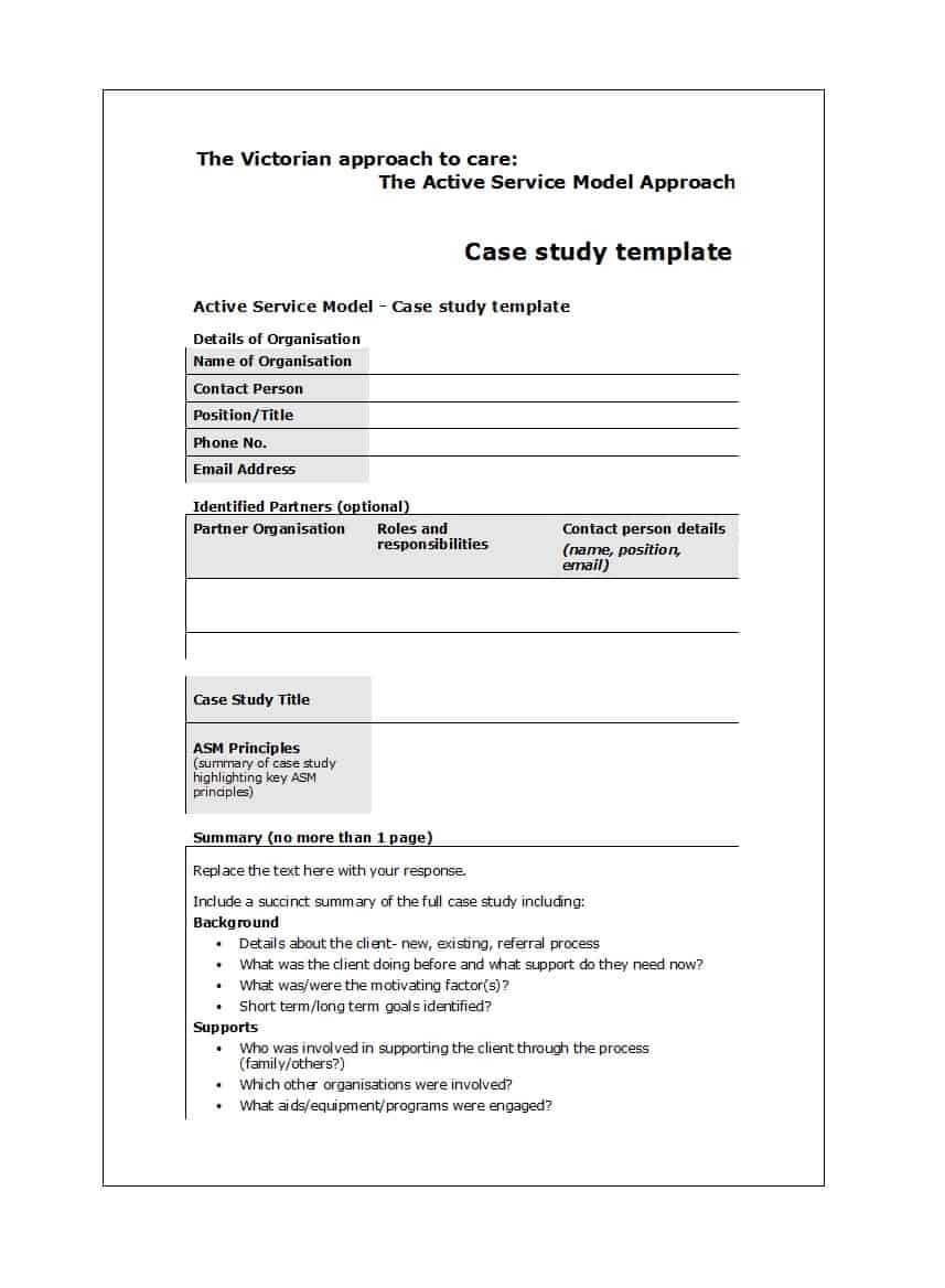 Case Study Template – Calep.midnightpig.co Inside Case Report Form Template
