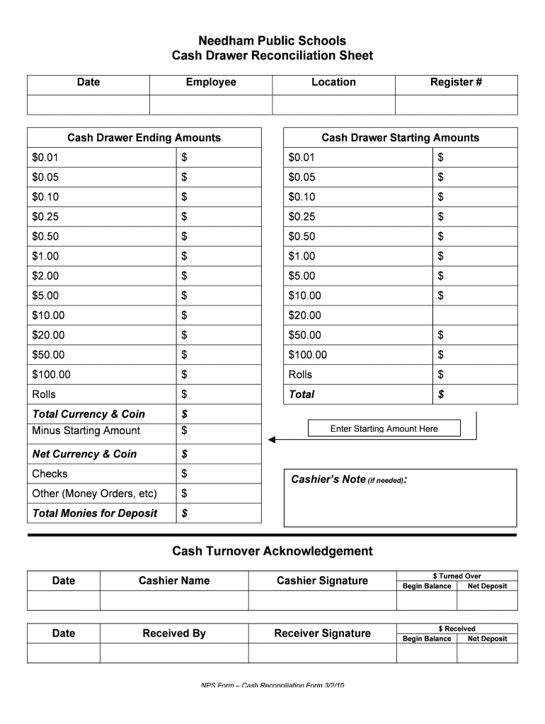 Cash Register Balance Form - Calep.midnightpig.co With Regard To End Of Day Cash Register Report Template