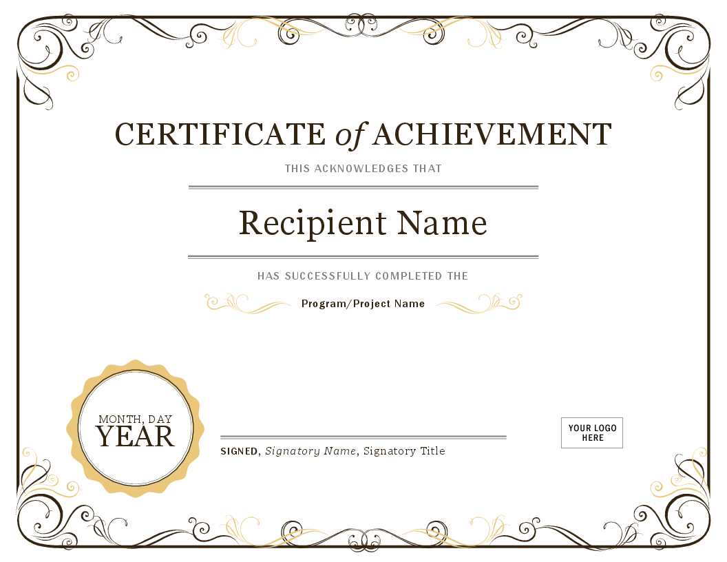 Certificate Of Attendance Template Word – Calep.midnightpig.co Throughout Blank Award Certificate Templates Word