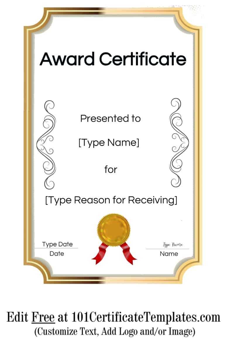 Certificate Templates Regarding Blank Certificate Templates Free Download