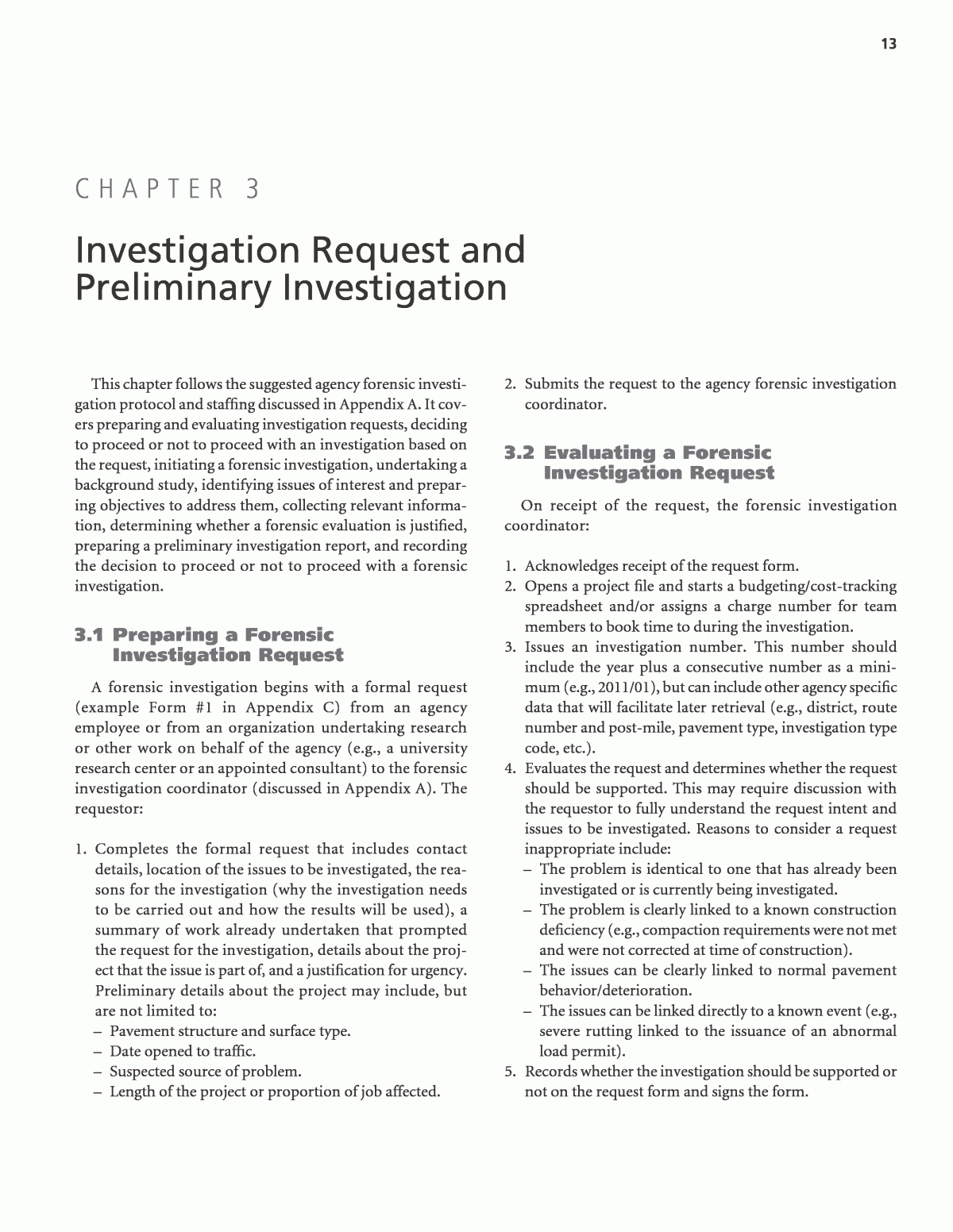 Chapter 3 – Investigation Request And Preliminary With Regard To Forensic Report Template