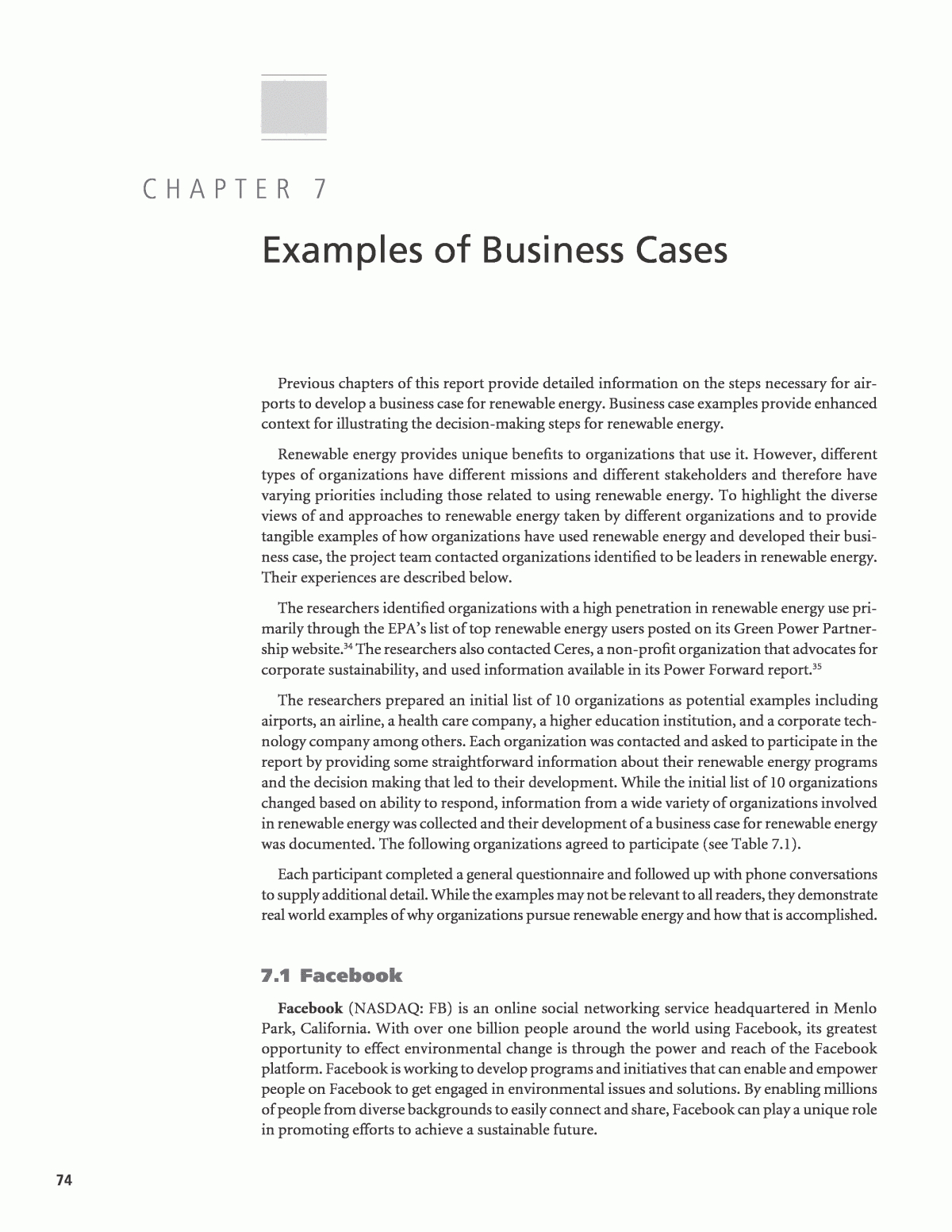 Chapter 7 – Examples Of Business Cases | Developing A With Section 7 Report Template