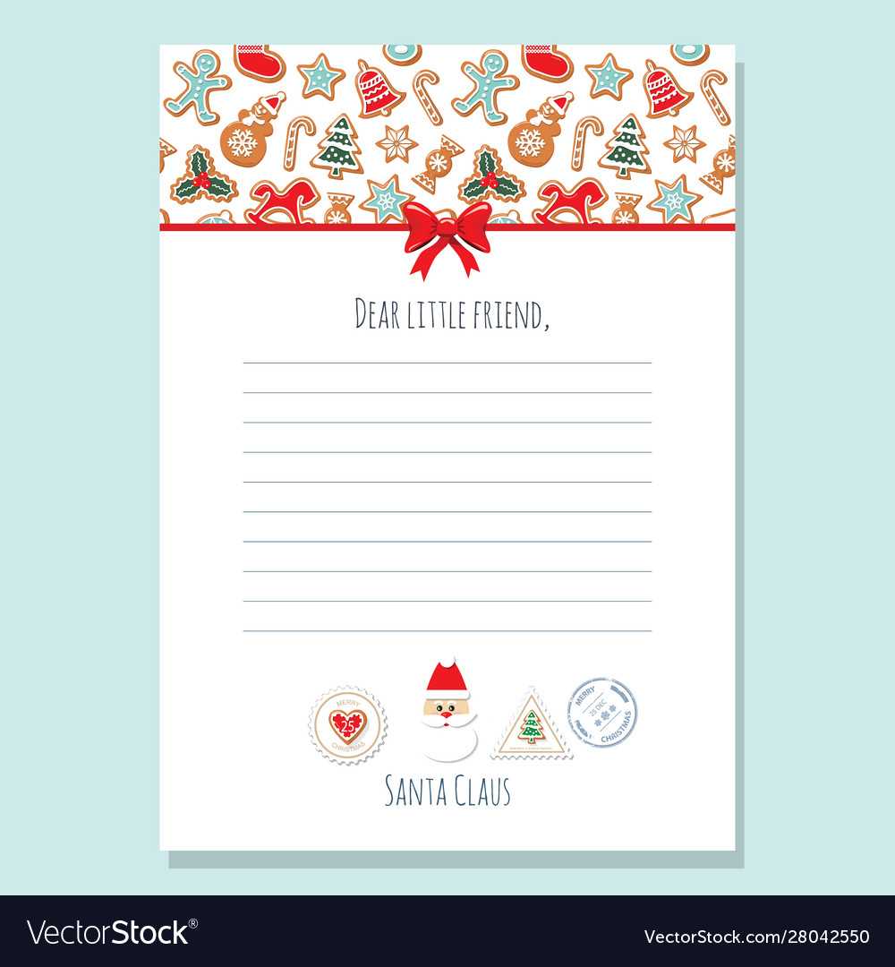Christmas Letter From Santa Claus Template A4 Within Blank Letter From Santa Template