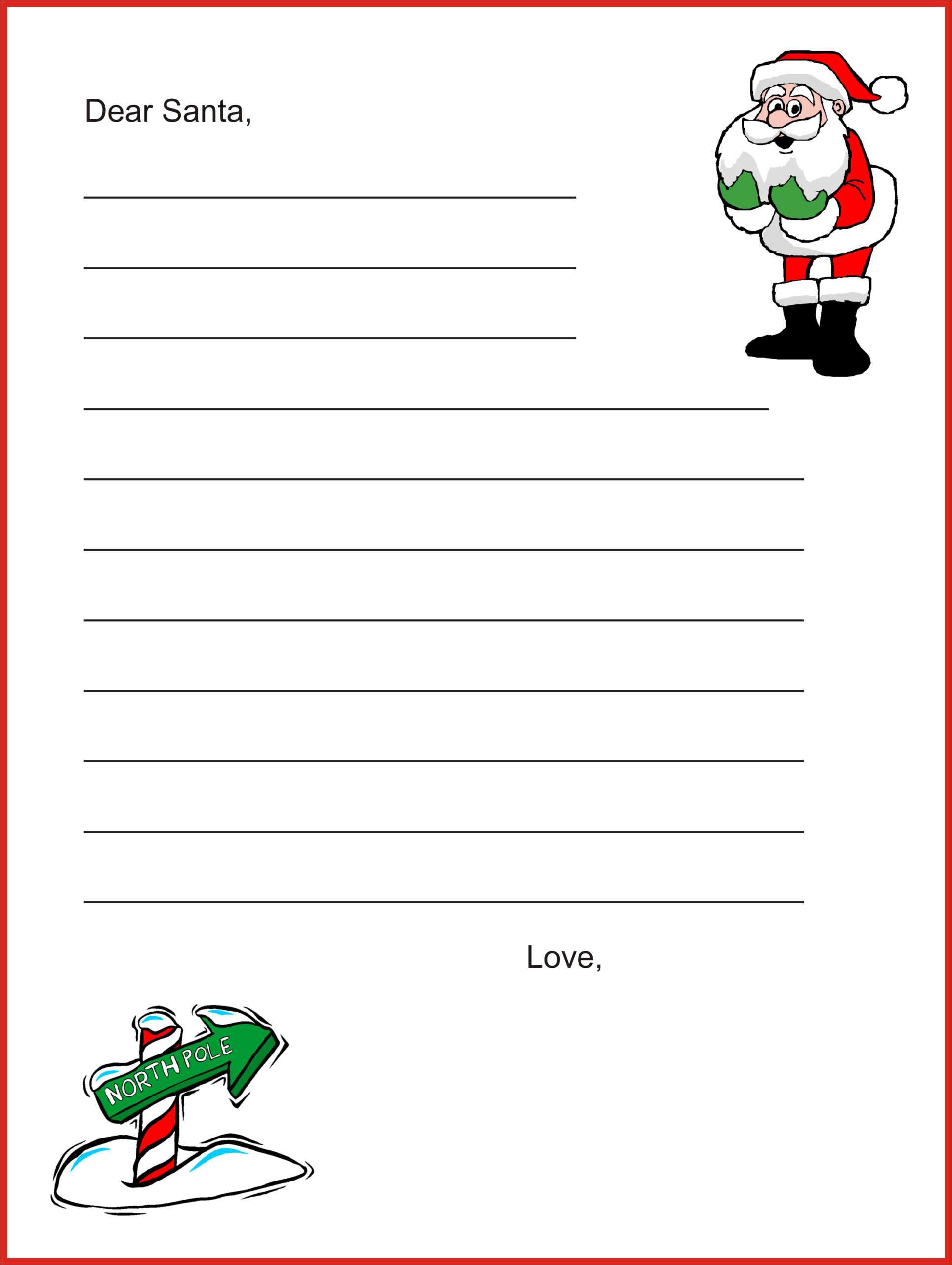 Christmas Letter Template – Calep.midnightpig.co Intended For Blank Letter Writing Template For Kids