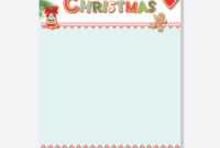 Christmas Santa Letter Blank Template A4 Decorated for Blank Letter From Santa Template