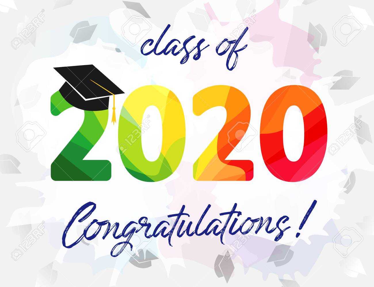 Class Of 2020 Year Graduation Banner, Awards Concept. Shining.. Intended For Graduation Banner Template