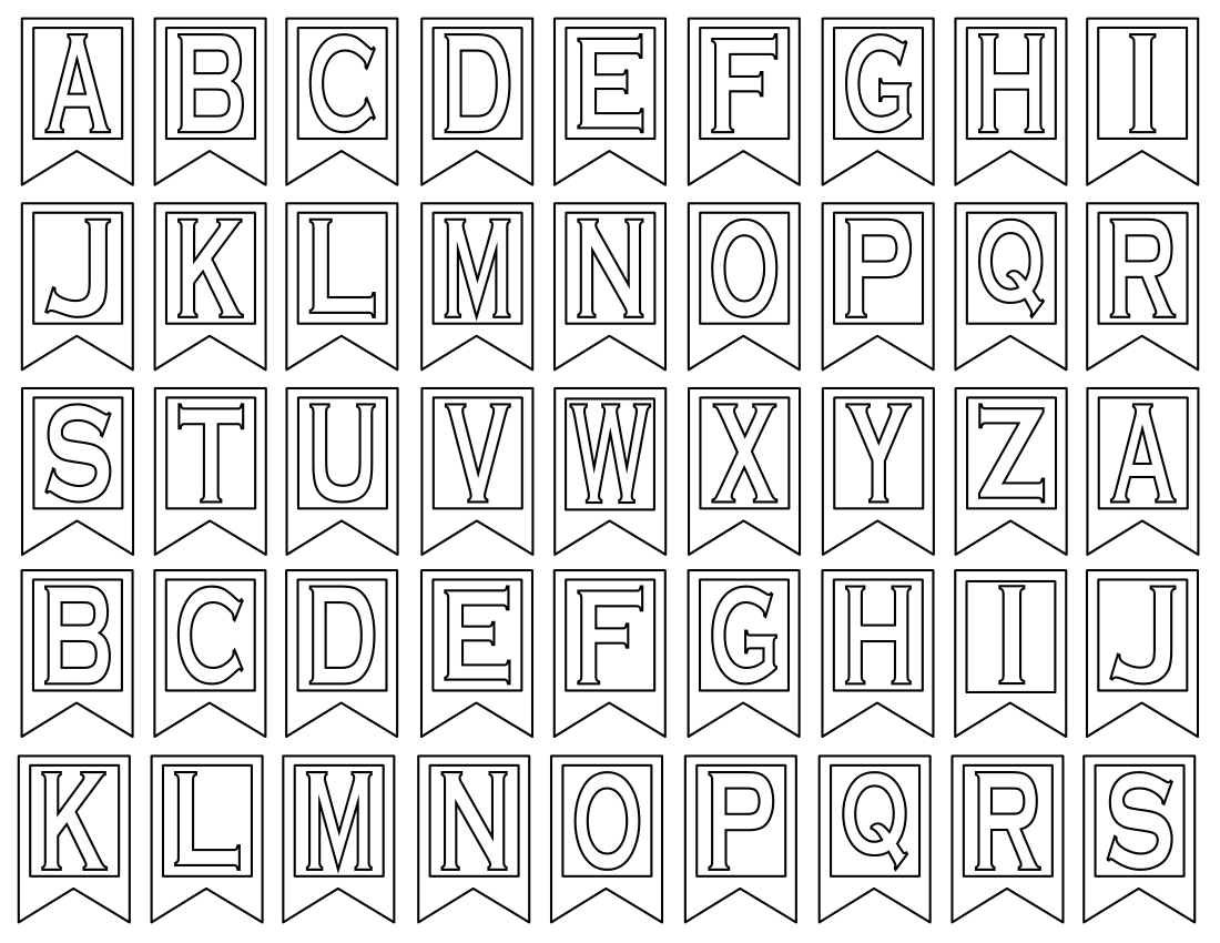 Clipart Letters For Banners With Free Letter Templates For Banners