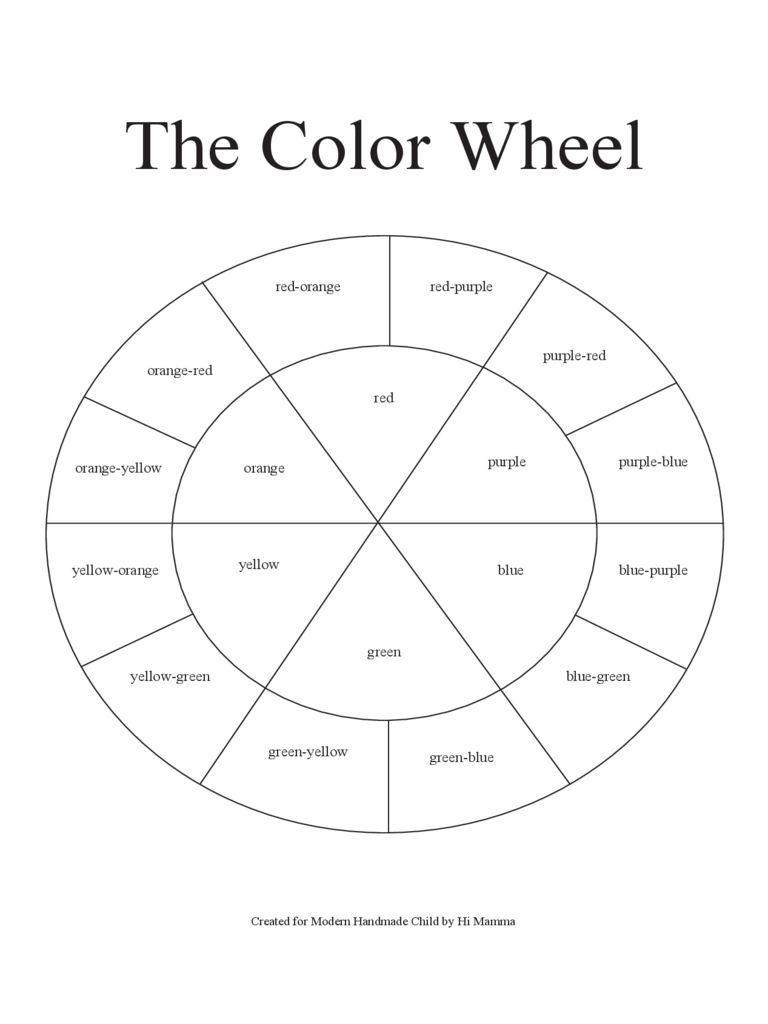 Color Wheel Chart Template – 3 Free Templates In Pdf, Word Regarding Blank Color Wheel Template