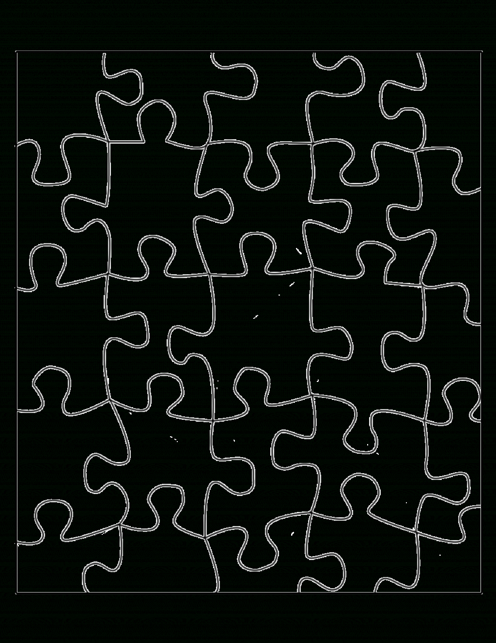 Coloring Page ~ Coloring Page 2550X3300 Blank Jigsaw Puzzle Inside Blank Jigsaw Piece Template