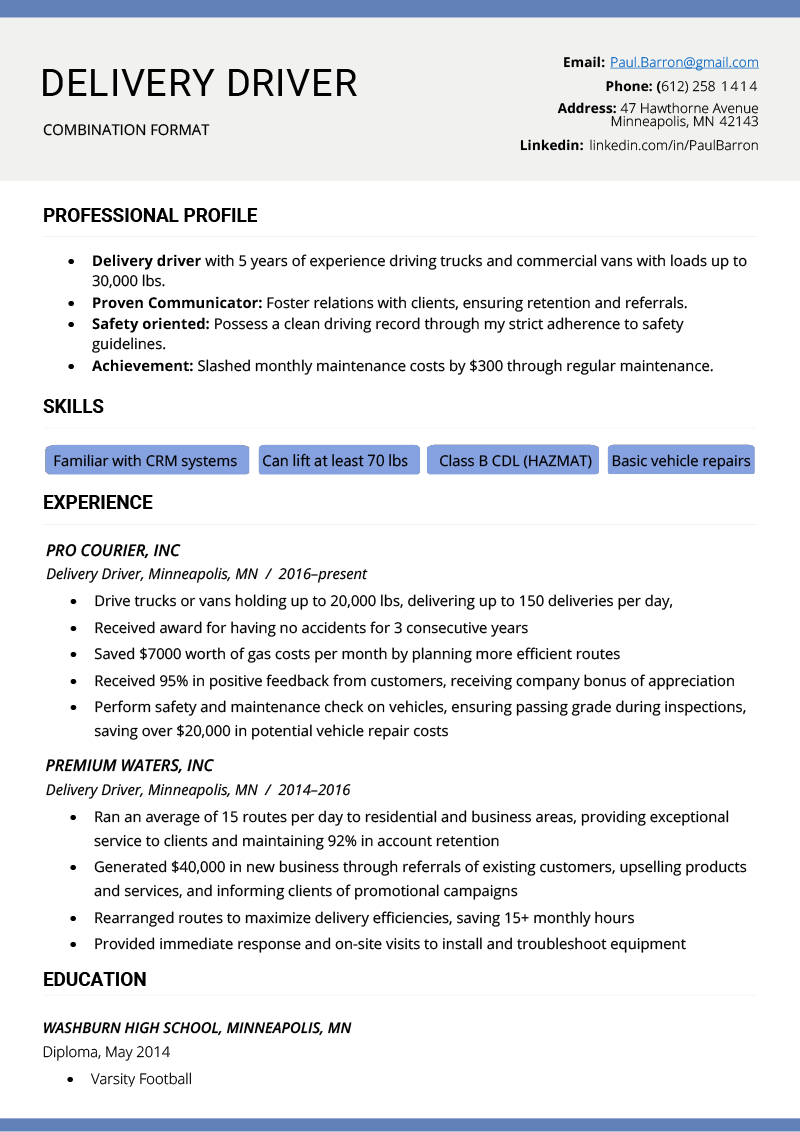 Combination Resume Format – Dalep.midnightpig.co For Combination Resume Template Word