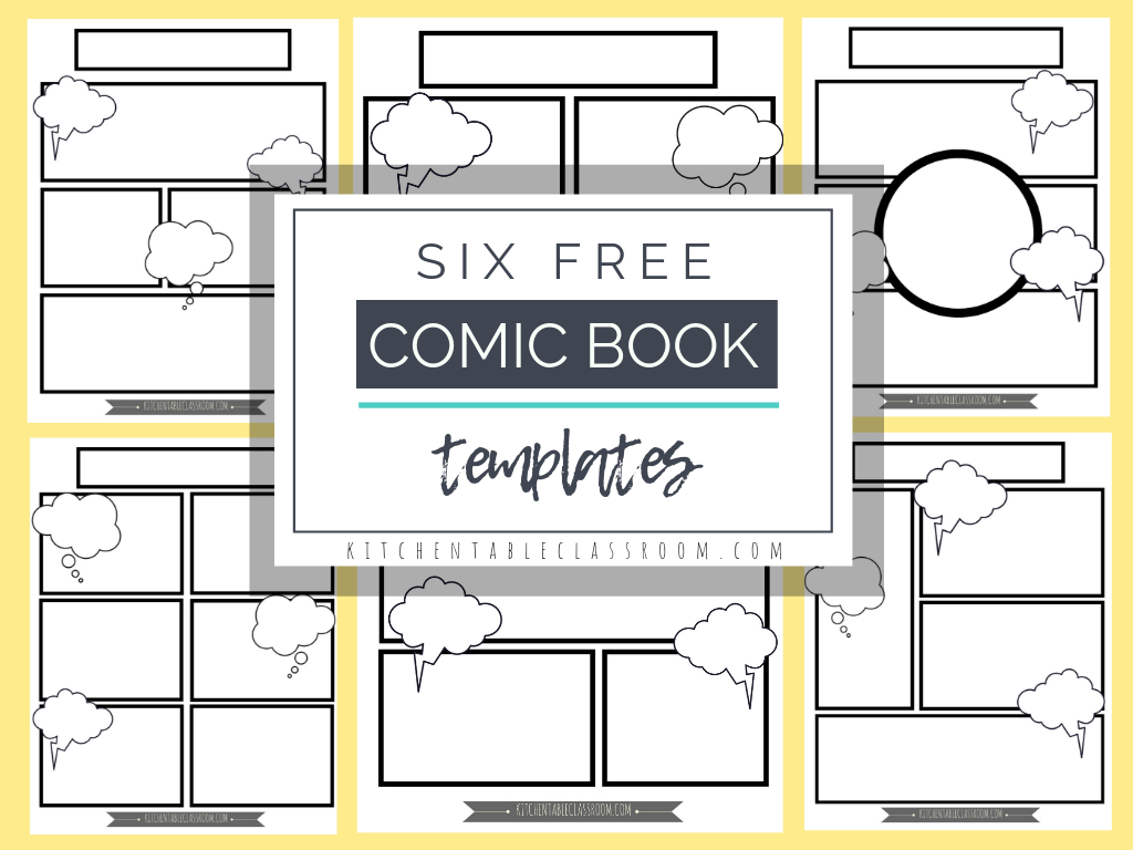 Comic Book Templates – Free Printable Pages – The Kitchen Throughout Printable Blank Comic Strip Template For Kids
