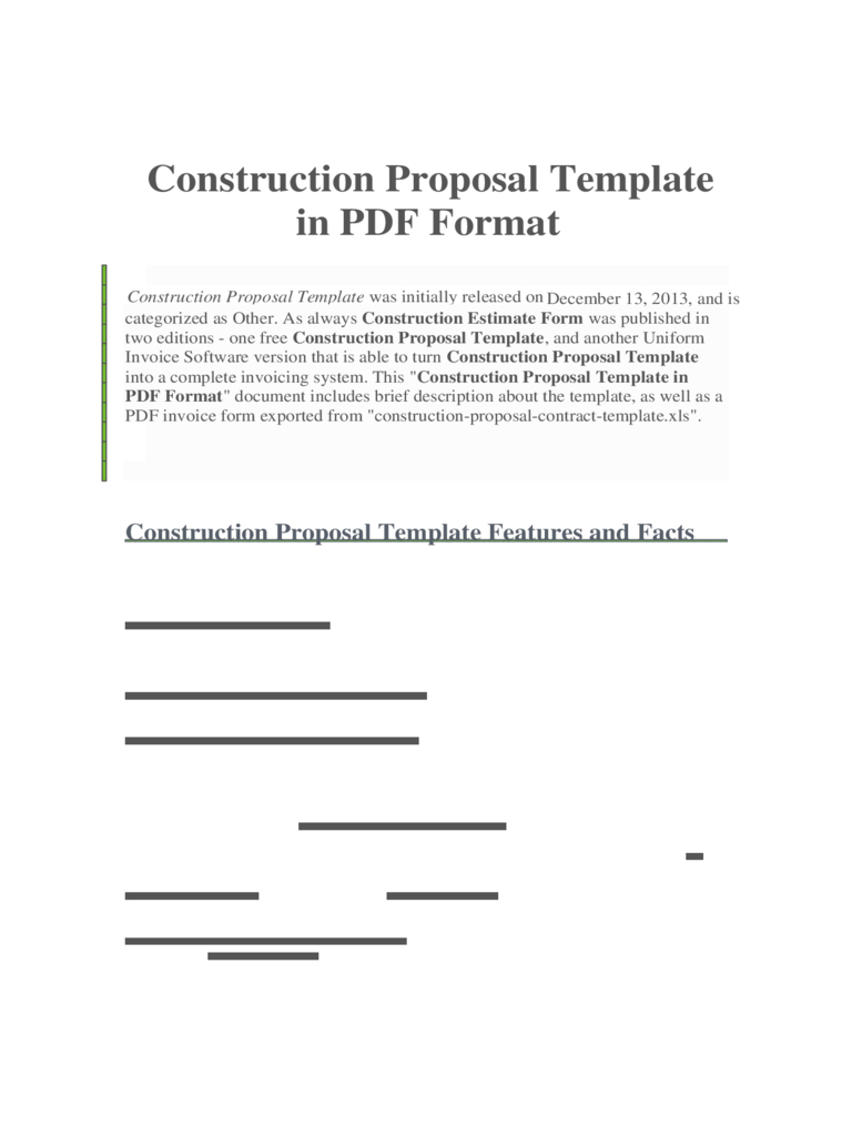 Construction Forms – 41 Free Templates In Pdf, Word, Excel With Regard To Free Construction Proposal Template Word