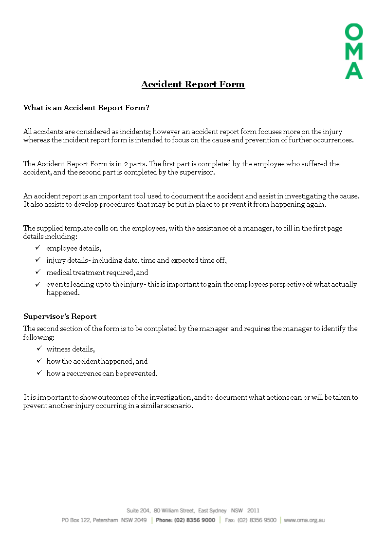 Construction Job Site Incident Report Form | Templates At For Investigation Report Template Doc