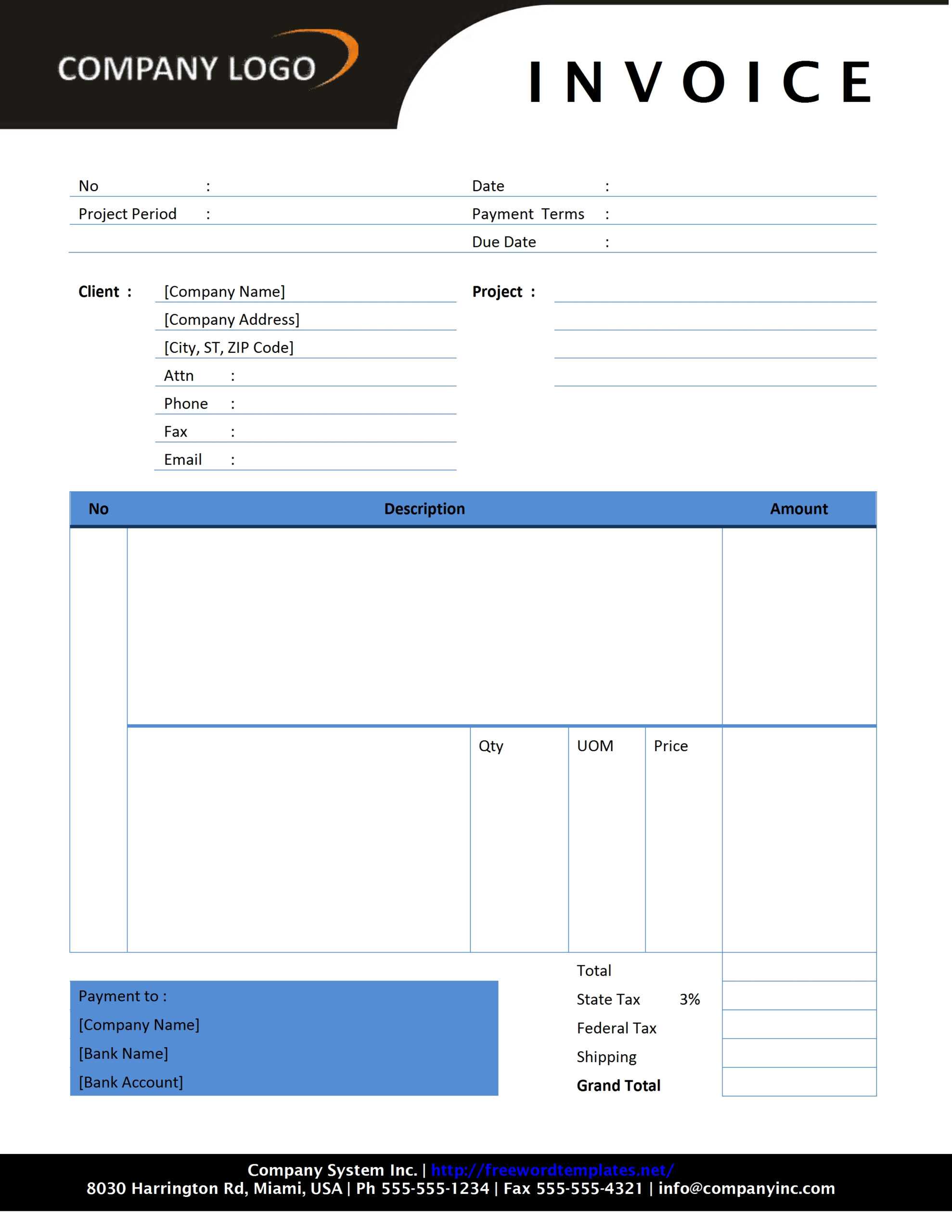 Consultant Invoice Template Within Free Proforma Invoice Template Word