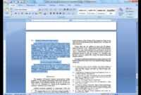 Convert A Paper Into Ieee - Quick Conversion Guide inside Ieee Template Word 2007