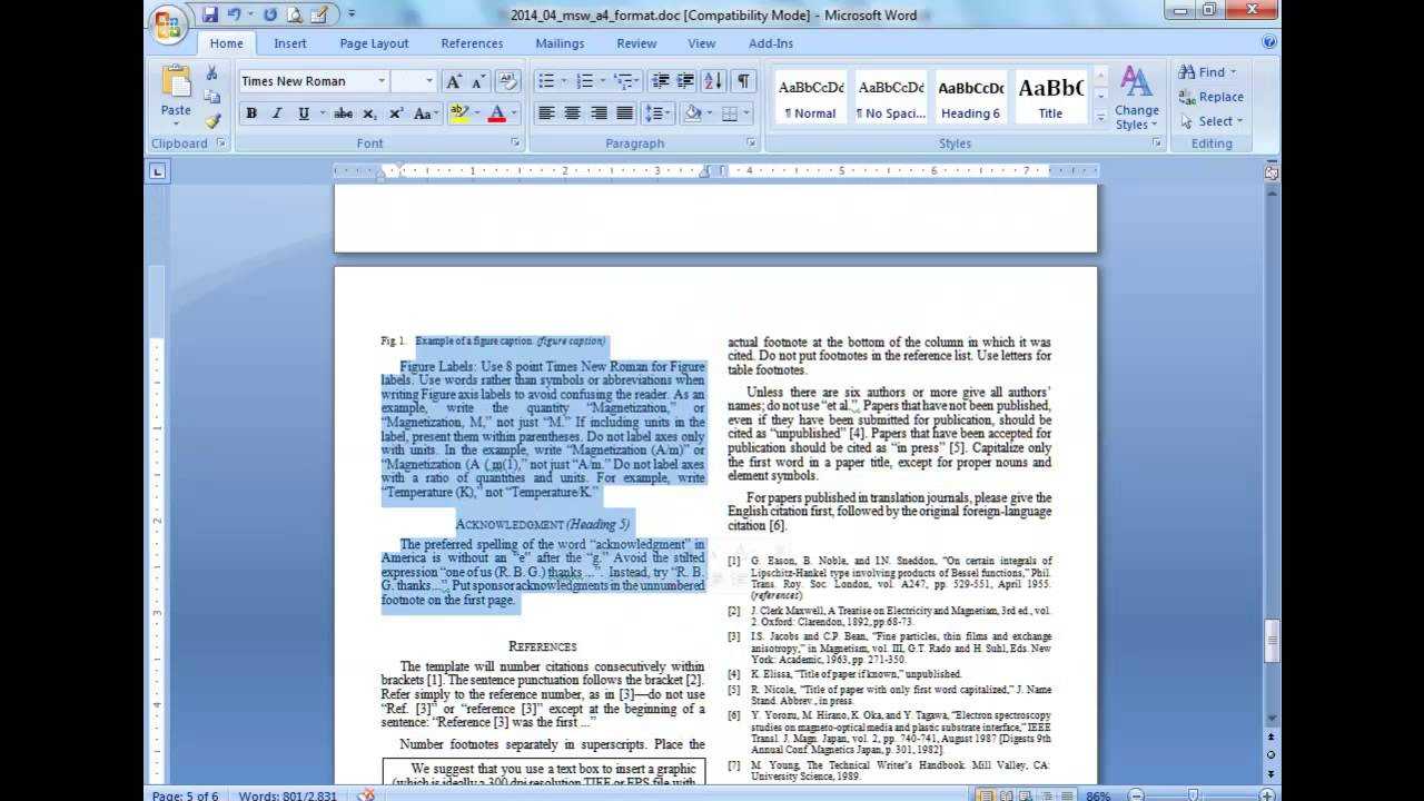 Convert A Paper Into Ieee - Quick Conversion Guide Inside Ieee Template Word 2007
