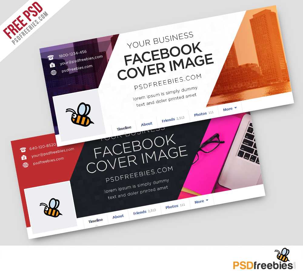 Corporate Facebook Covers Free Psd Template | Psdfreebies Intended For Photoshop Facebook Banner Template