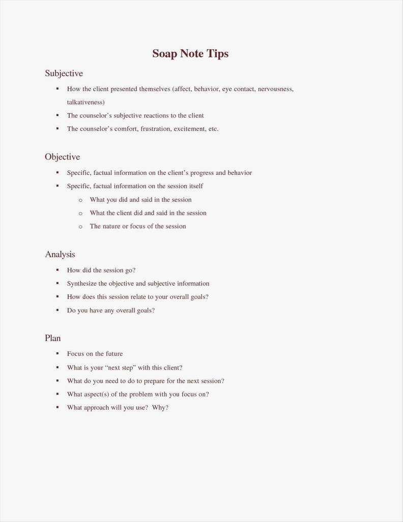 Counseling Intake Assessment Form Elegant Patient Note For Soap Note Template Word