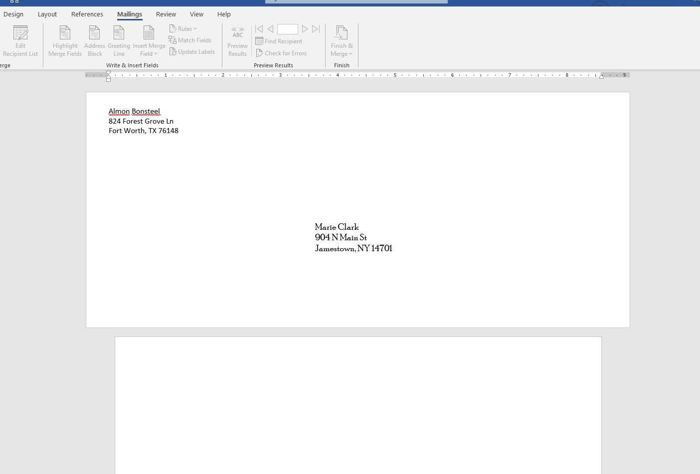 Create And Customize Envelopes In Microsoft Word Throughout Word 2013 Envelope Template