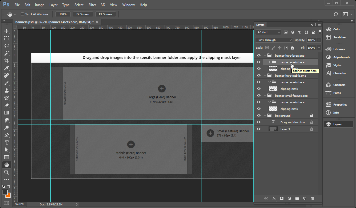 Creating Banner Images Using A Template – Documentation For Inside Banner Template For Photoshop