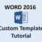 Creating Word Template – Dalep.midnightpig.co With Regard To Creating Word Templates 2013