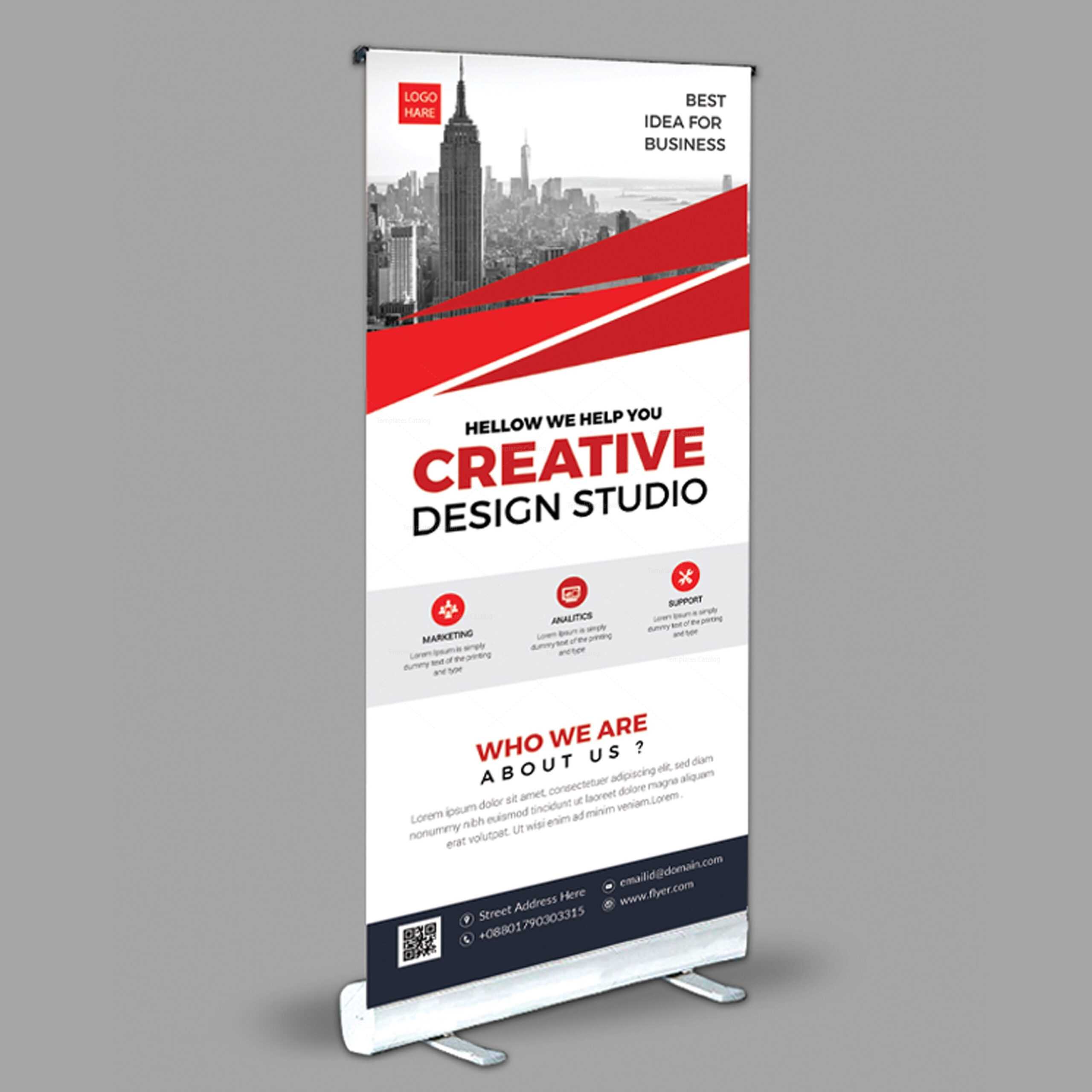 Creative Roll Up Banner Design Template 001971 With Pop Up Banner Design Template