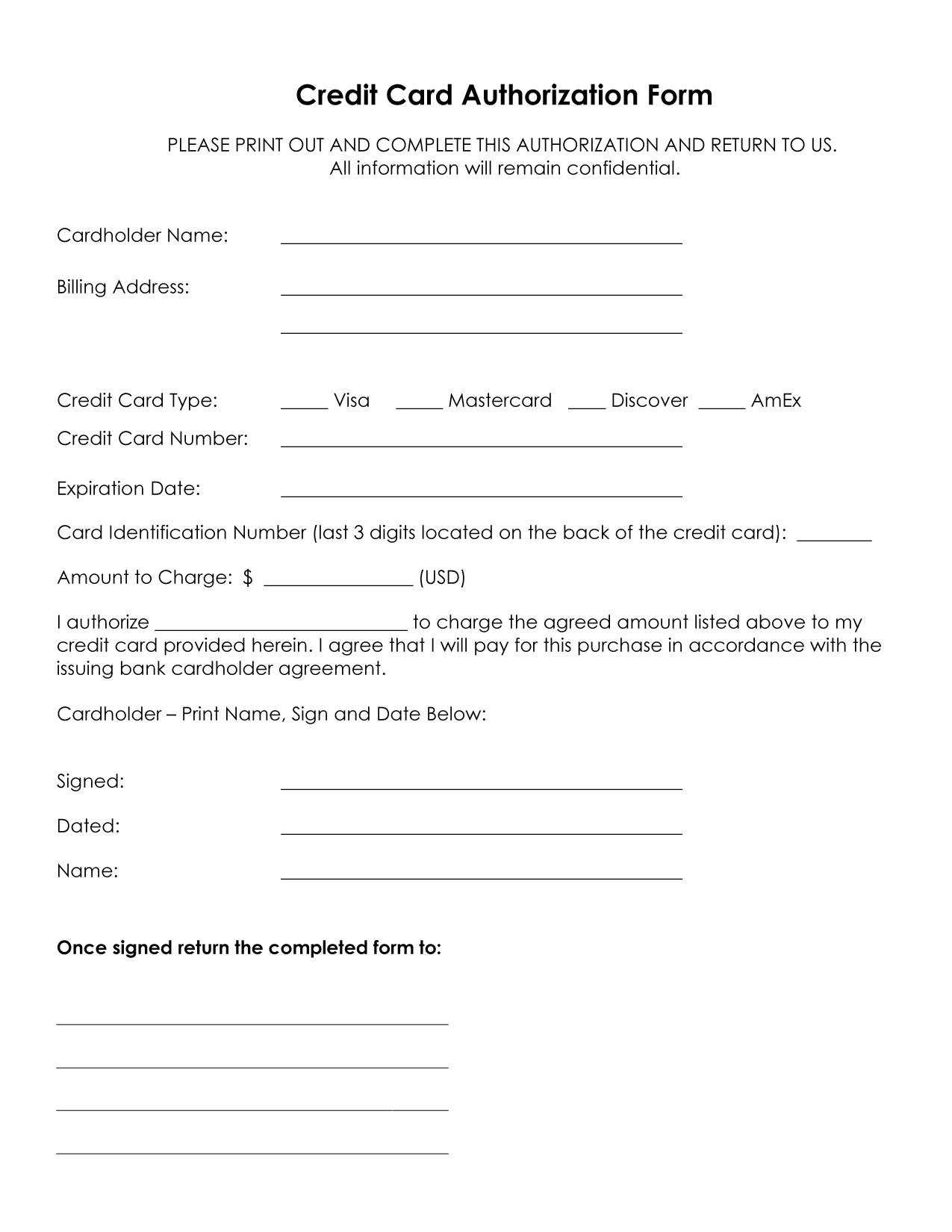 Credit Card Authorization Form Template Microsoft – Calep Intended For Credit Card Authorization Form Template Word