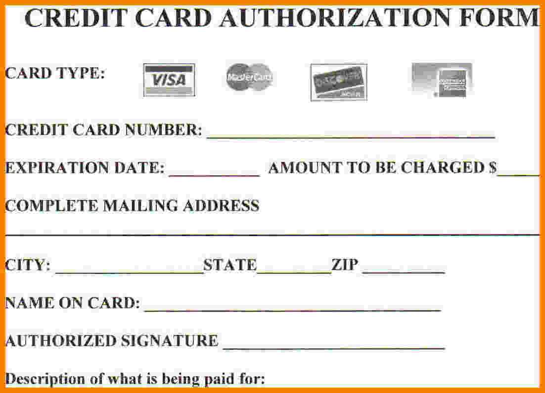 Credit Card Form Authorization Template | Professional Pertaining To Credit Card Authorization Form Template Word