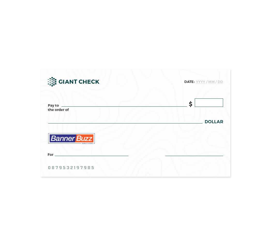 Custom Novelty Cheques Pertaining To Large Blank Cheque Template