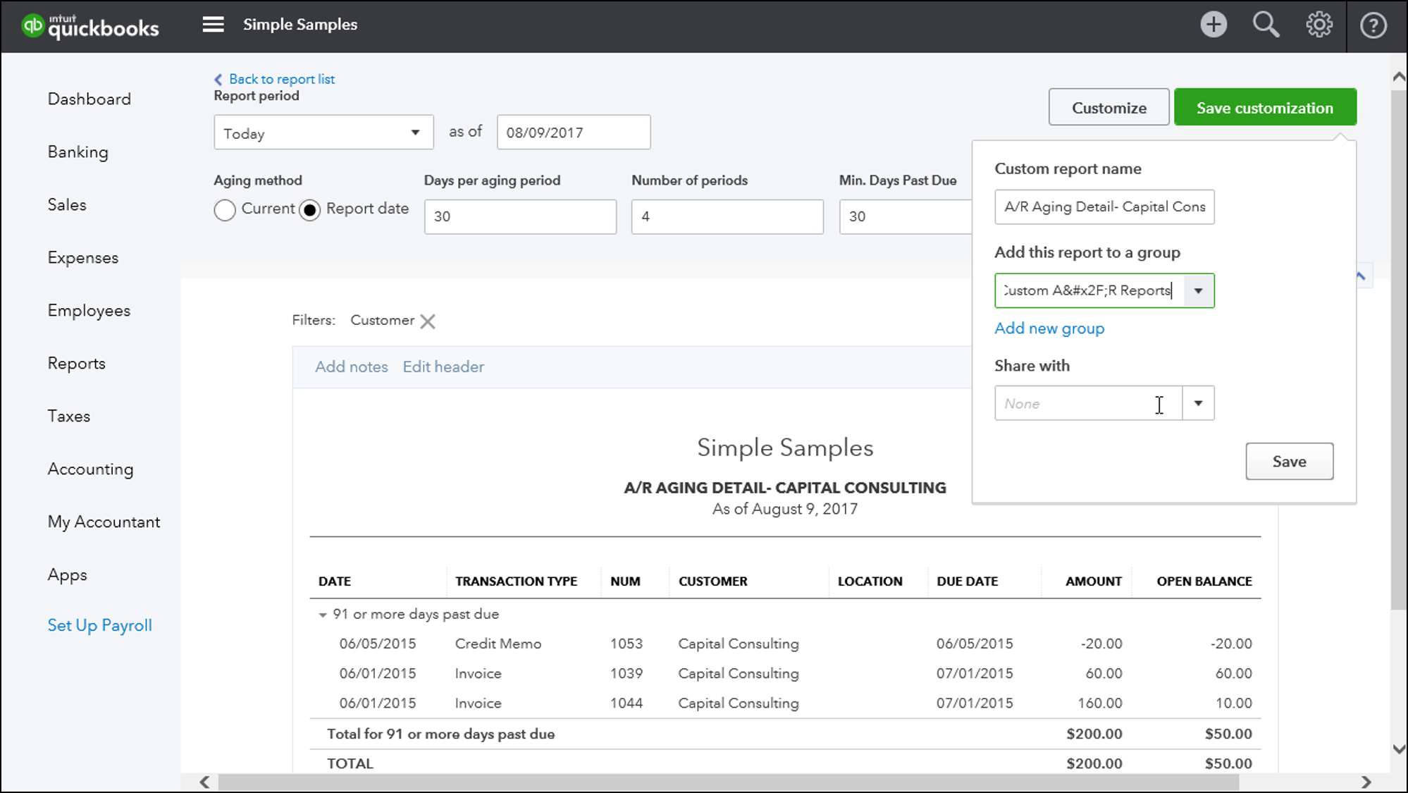 Custom Reports In Quickbooks Online - Instructions In Quick Book Reports Templates