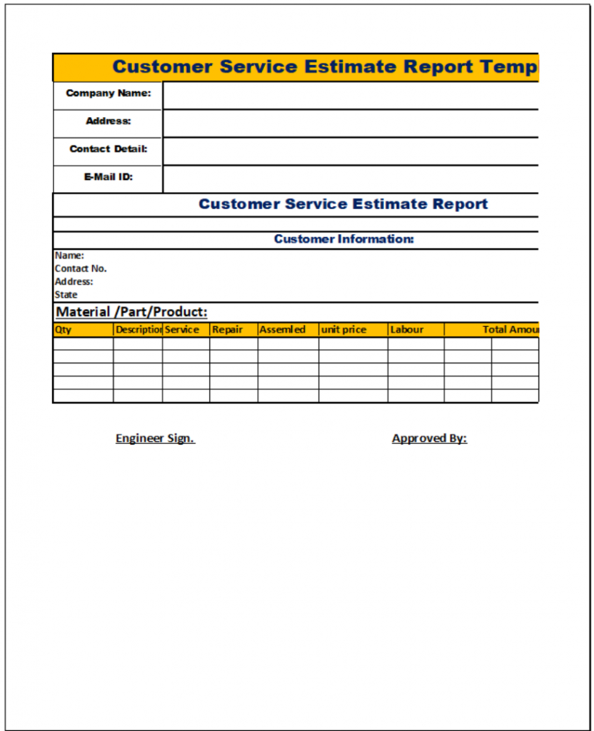 Customer Service Report Template – Free Report Templates Inside Customer Contact Report Template