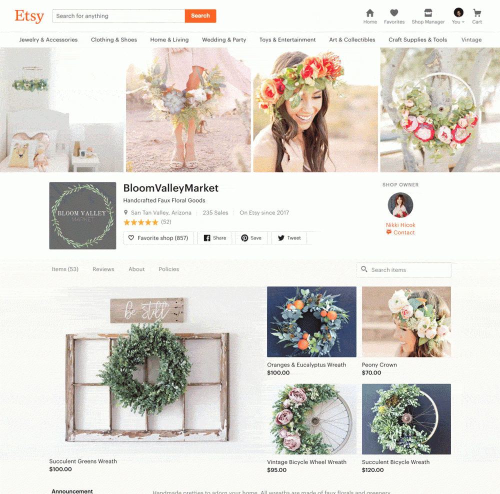 Customizing The Look Of Your Shop Home Within Free Etsy Banner Template