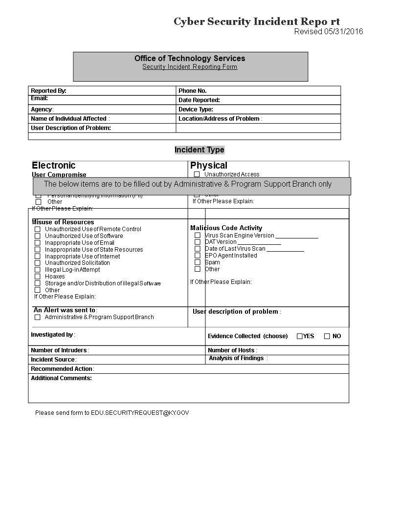 Cyber Security Incident Report Template – Calep.midnightpig.co In Incident Report Template Itil