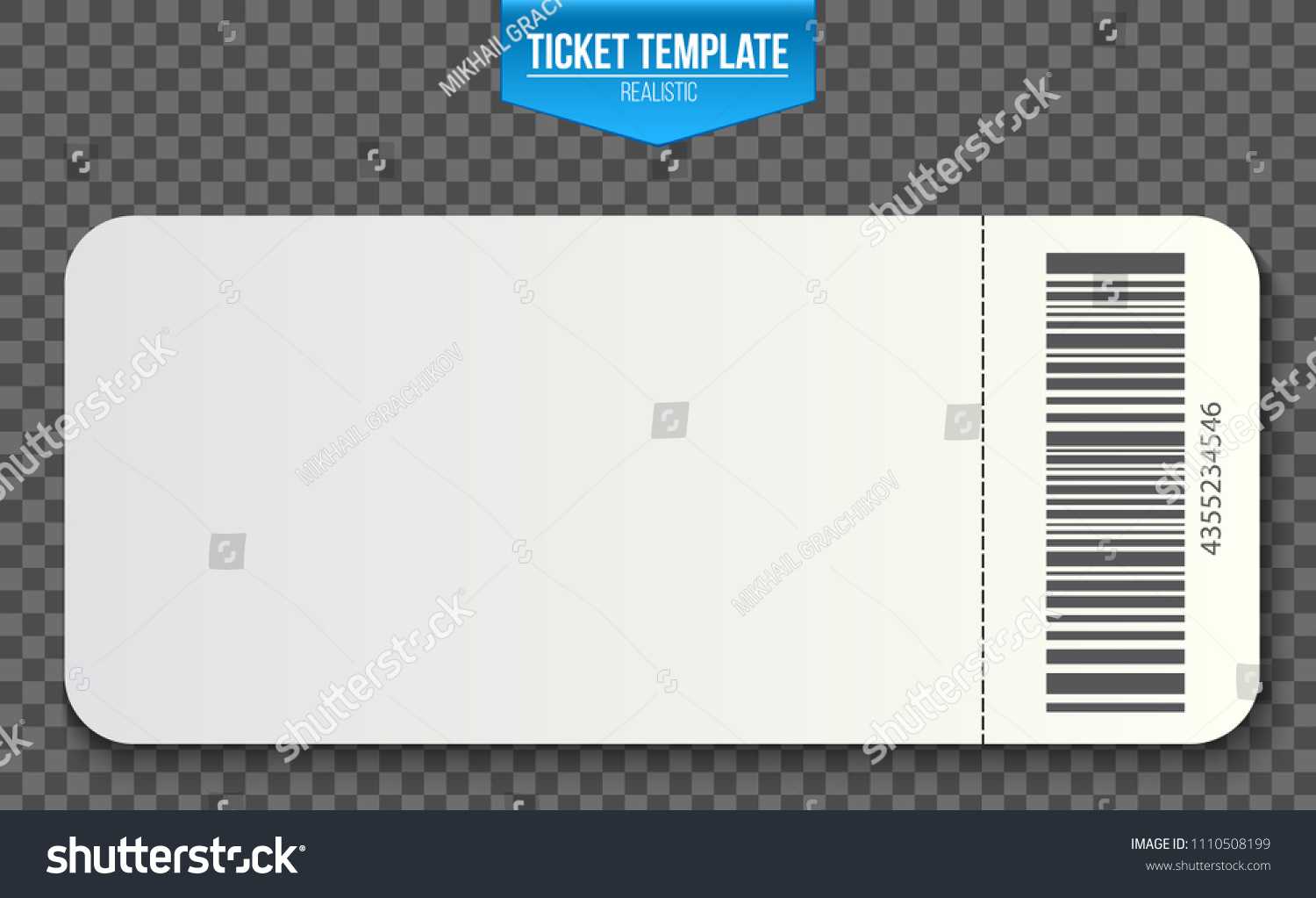 Стоковая Векторная Графика «Creative Vector Illustration Pertaining To Blank Train Ticket Template