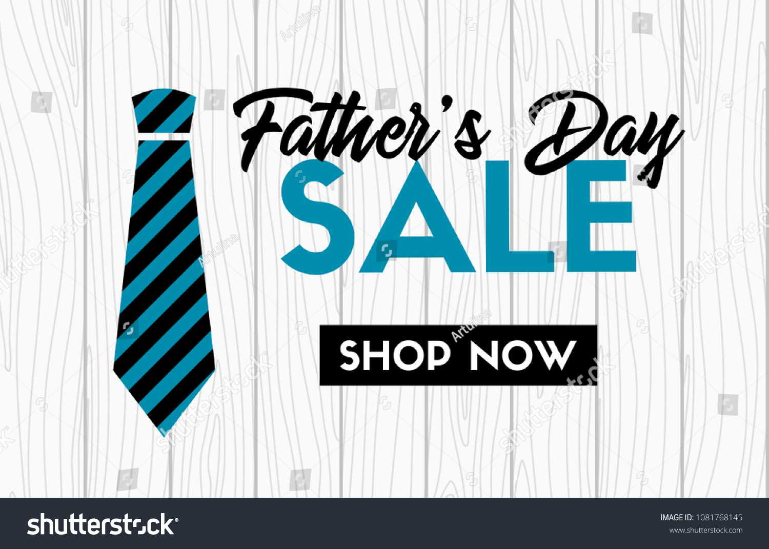Стоковая Векторная Графика «Fathers Day Sale Vector Banner Within Tie Banner Template