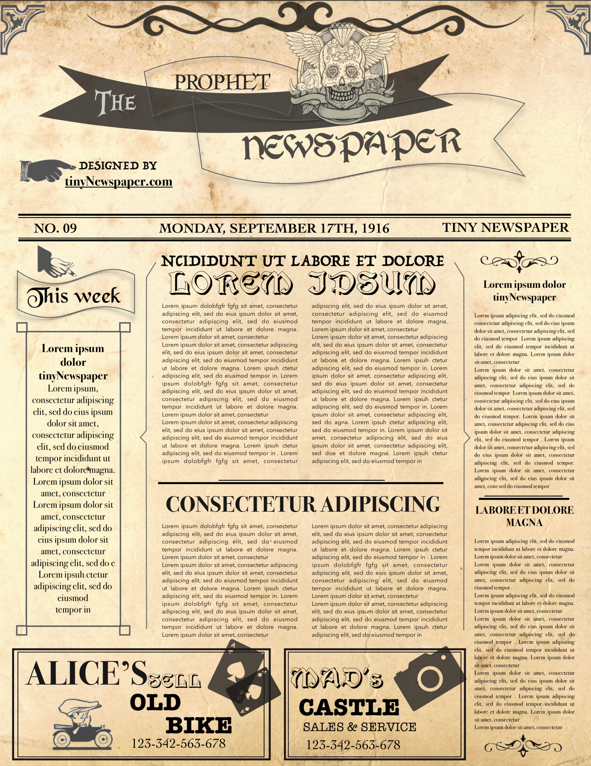Daily Prophet Newspaper Template Harry Potter Word Within Old Newspaper Template Word Free