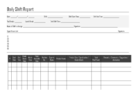 Daily Shift Report - with regard to Shift Report Template