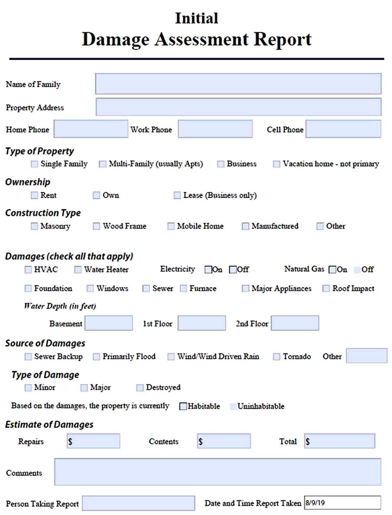 Damage Report Templates | Welding Rodeo Designer Throughout Report Content Page Template