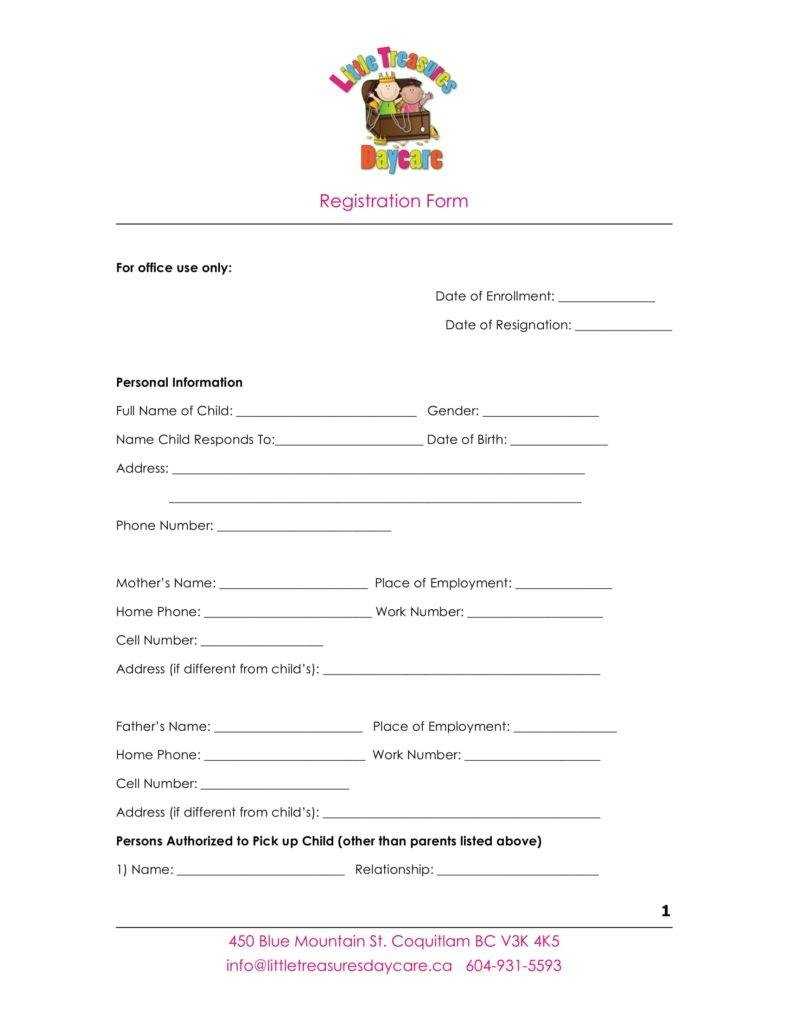 Daycare Forms Pdf – Dalep.midnightpig.co With Regard To Daycare Infant Daily Report Template
