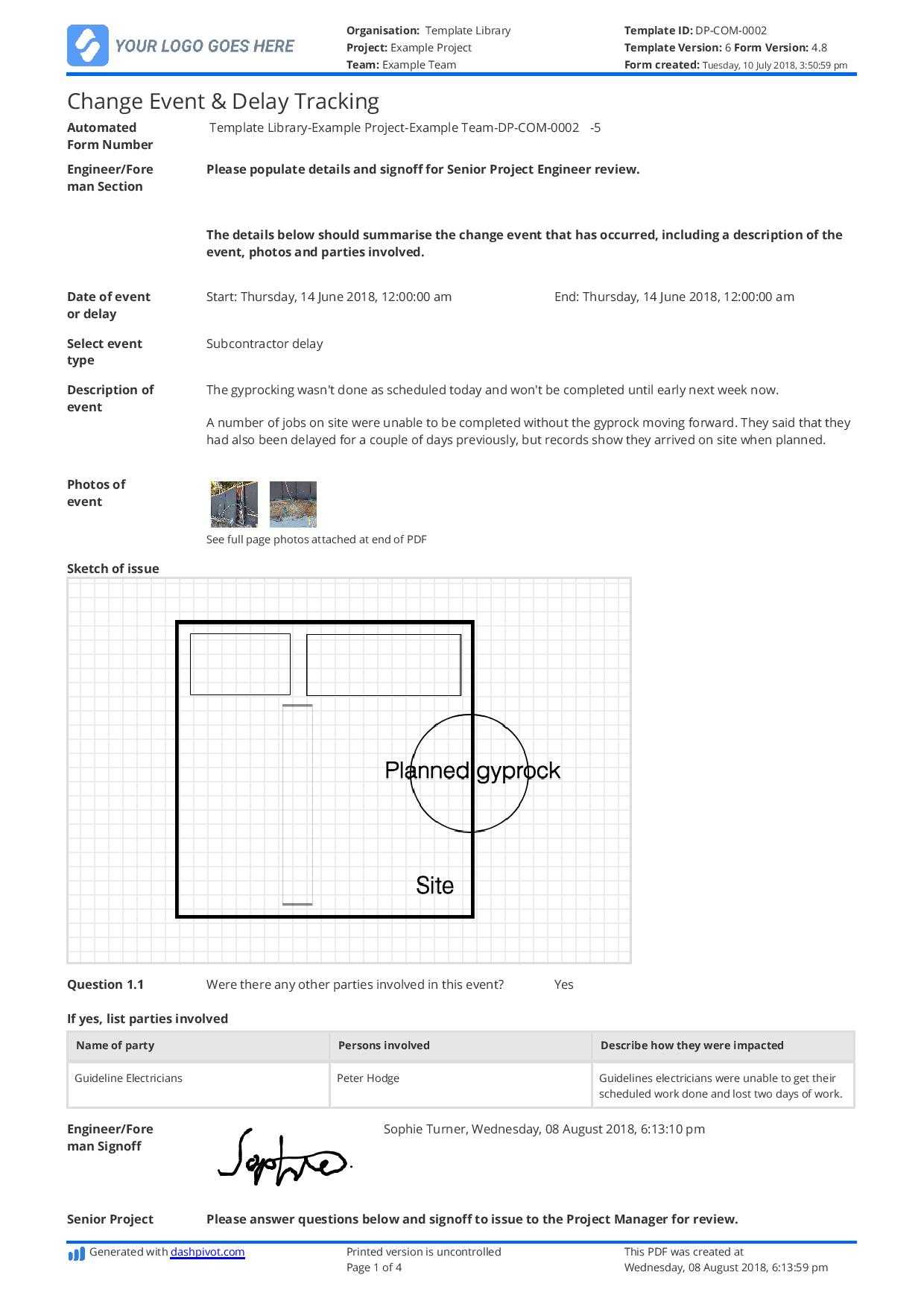 Delay Analysis Report Template: Use This Template For Free Now Regarding Project Analysis Report Template