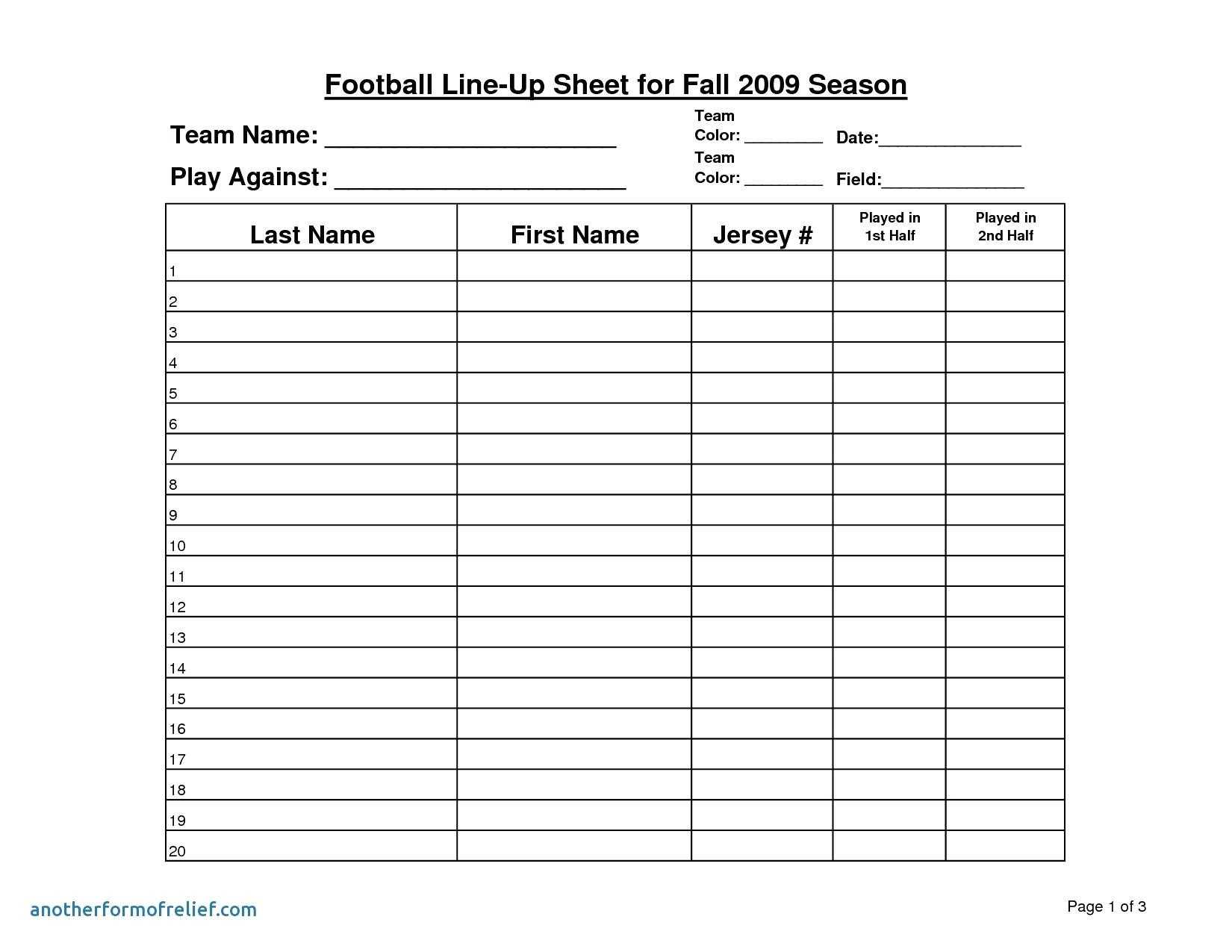 Depth Chart Template Excel – Duna.digitalfuturesconsortium Regarding Blank Football Field Template