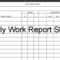 Download Excel Template For Daily Construction Work Report In Daily Report Sheet Template