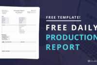 Download Free Daily Production Report Template inside Wrap Up Report Template